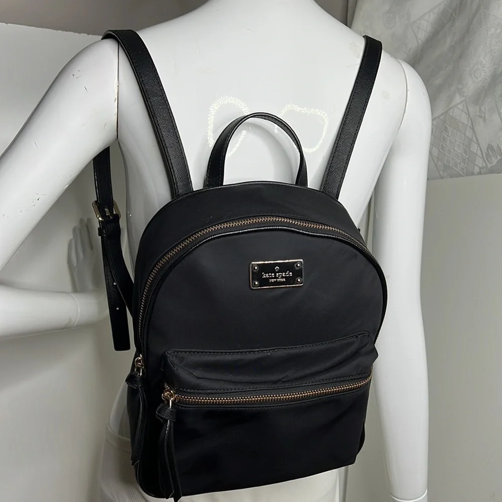 Kate Spade Bradley Wilson Road Backpack Black Nylon Carry On Bag